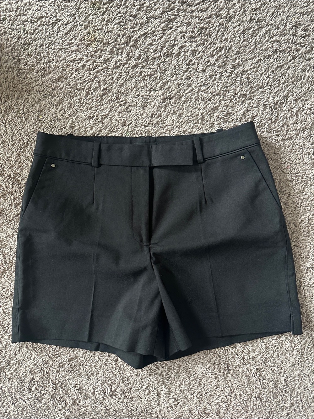 Classic Black Tailored Bermuda Shorts - Women's